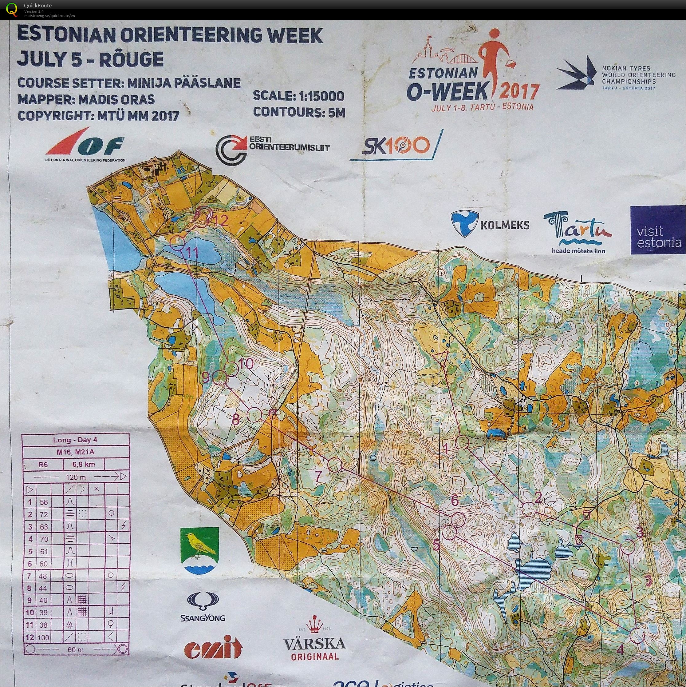 Estonian orienteering week 2017 (05-07-2017)